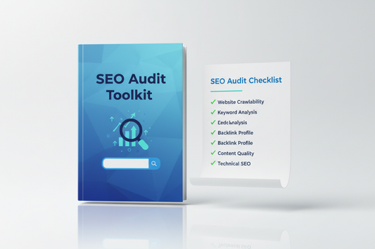 Title:
SEO Audit Toolkit (eBook + Checklist)

Meta Description:
Identify and fix critical SEO issues fast with this complete audit toolkit. Get step-by-step guides, editable templates, and a bonus checklist to keep your website performing at its best.